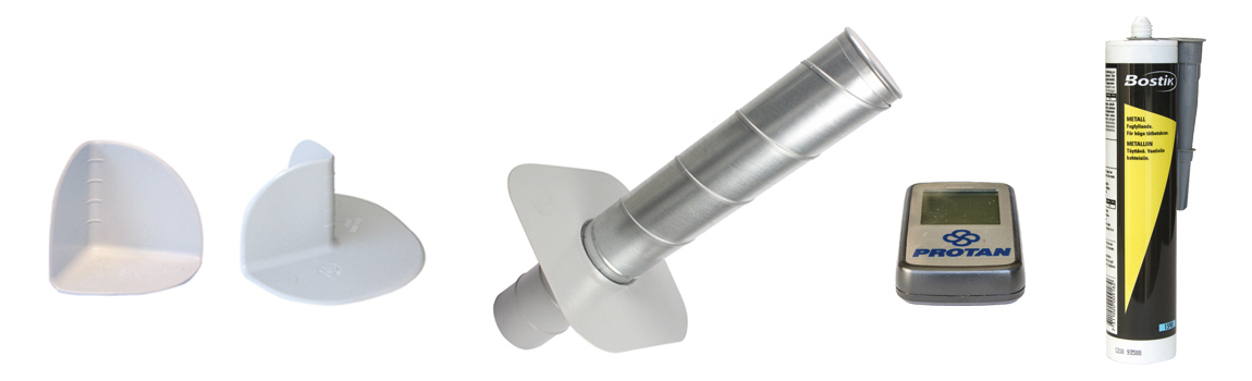 Radondan korunmuş bir ortam için Protan hazır aksesuarlar